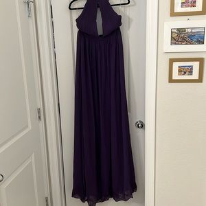 Purple Halter Formal Dress